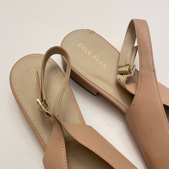 Cole Haan Tan Slingback Heels - Picture 3 of 12